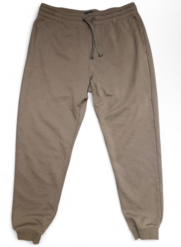 H&M Men’s Brown Jogger Pants L Regular Fit Tapered Elastic Waist Drawstring