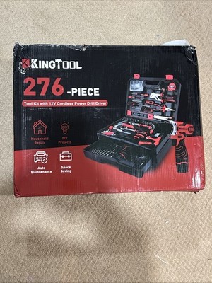 KingTool 276-Piece Tool Set Kit - Tool kit with 12V Cordless Power D $125