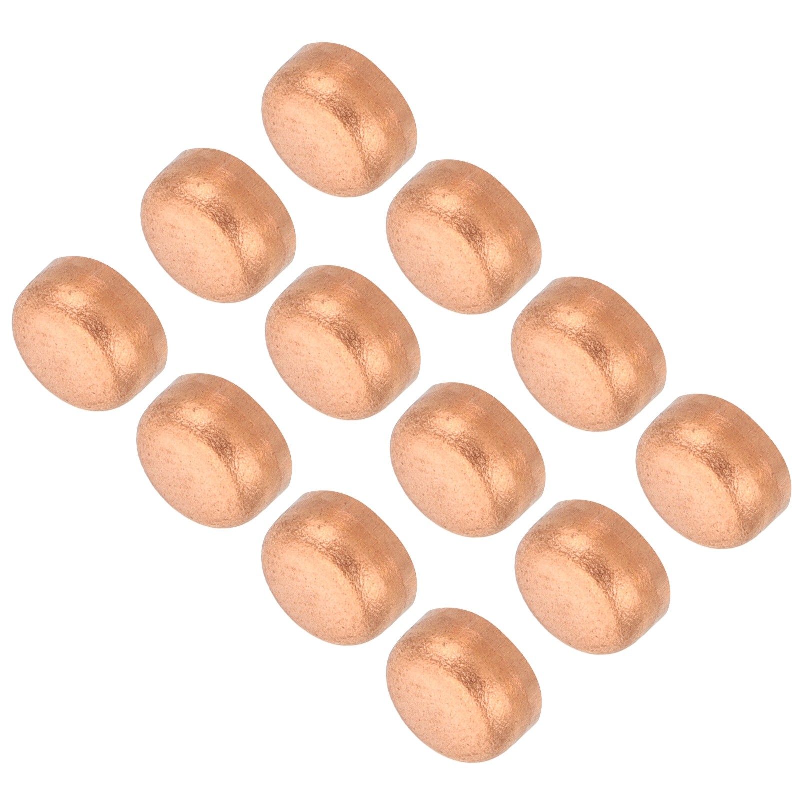 12Pack 1/4 Inch ID Copper Pipe End Cap Copper Fitting Cap Sweat Plug Solder