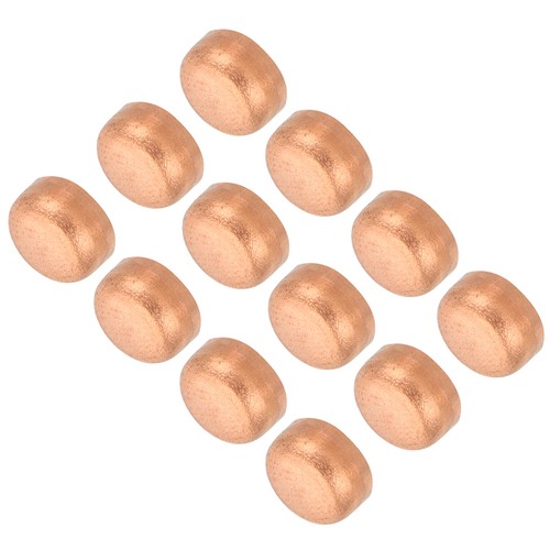 12Pack 1/4 Inch ID Copper Pipe End Cap Copper Fitting Cap Sweat Plug Solder