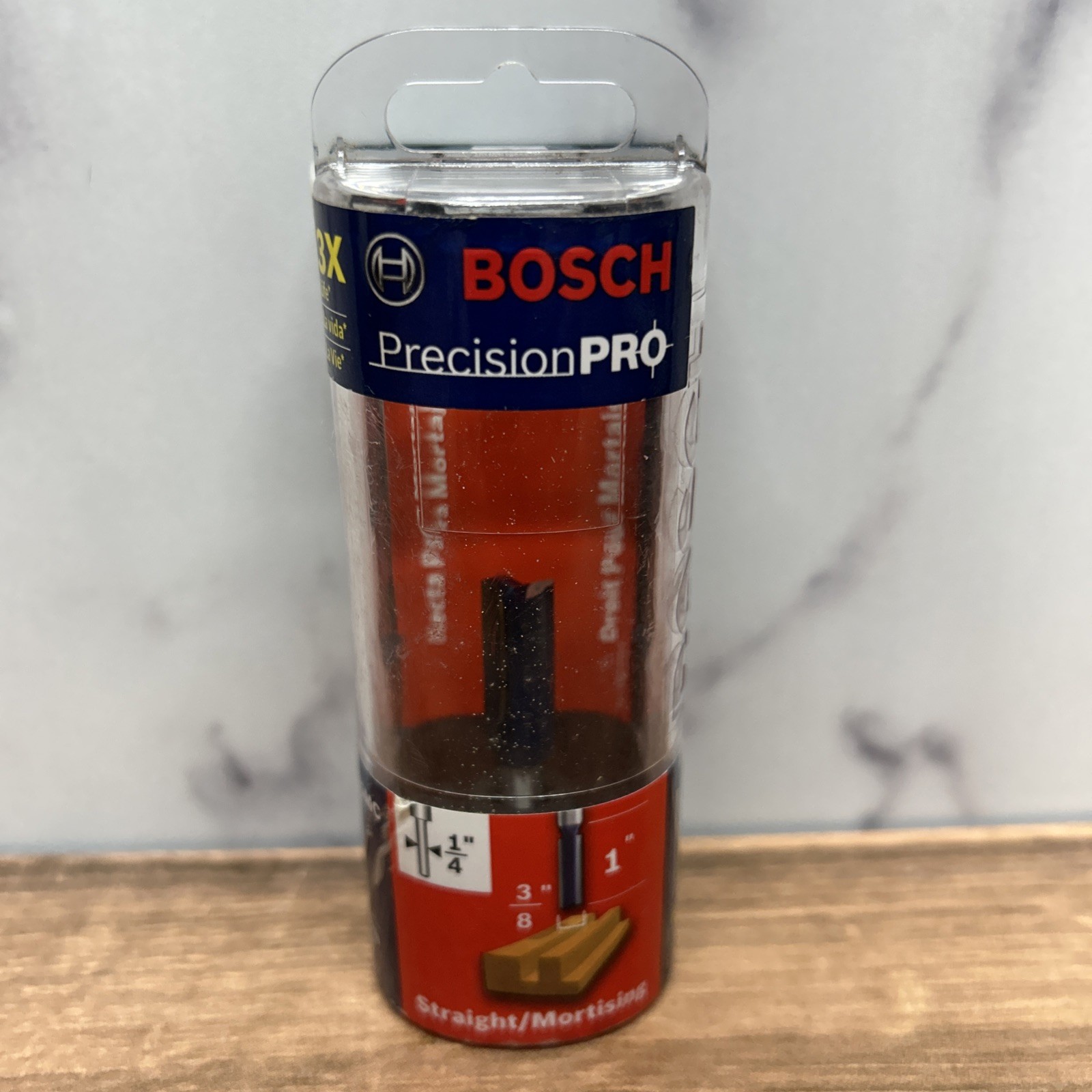 Bosch Precision Pro Straight/Mortising 2 Flute Hard/Soft Wood Router Bit 85225MC