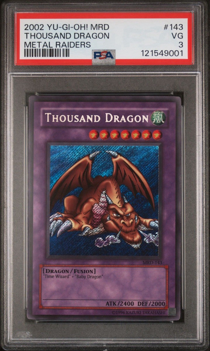 Vintage Yu-Gi-Oh! Thousand Dragon Metal Raiders Secret Rare PSA 3
