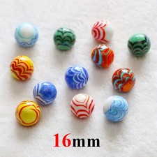16mm Ripple Marbles Glass Ball Beads Traditional Vintage Classic Kids Toys Games