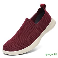 Men's Breathable Mesh Sneakers Lightweight Slip On Walking Shoes Casual Comfort