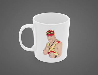 Hulk Hogan Cartoon Fan gemacht 11 Unzen WEISSE TASSE