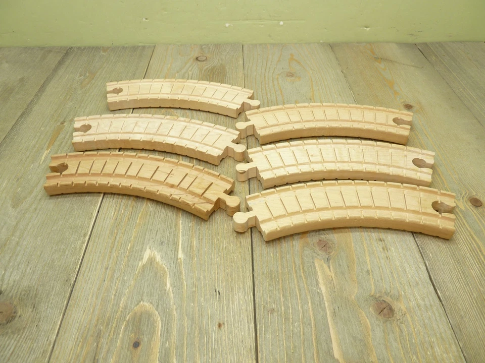 Thomas Wooden 6 1/2 кривая трек большой обучения кривая LC99235 Clickity-Clack 6 ПК - Изображение 2 из 2