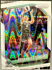 2025 WNBA Panini Prizm Breanna Stewart #26 White Seismic Prizm