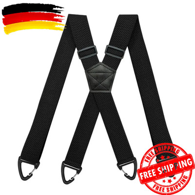 Hosenträger Herren, Streifen Hosenträger Extra Stark Breit 3,8 Cm Mit Einstellba