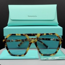 Tiffany TF 4198 80640 Yellow Havana Sunglasses Light Blue Lens 58 17 140 READ