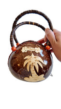 coconut Hawaiian handbag Vintage handmade READ