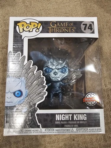Funko Pop! Deluxe: Game of Thrones - Night King on Throne (Metallic) - Damaged