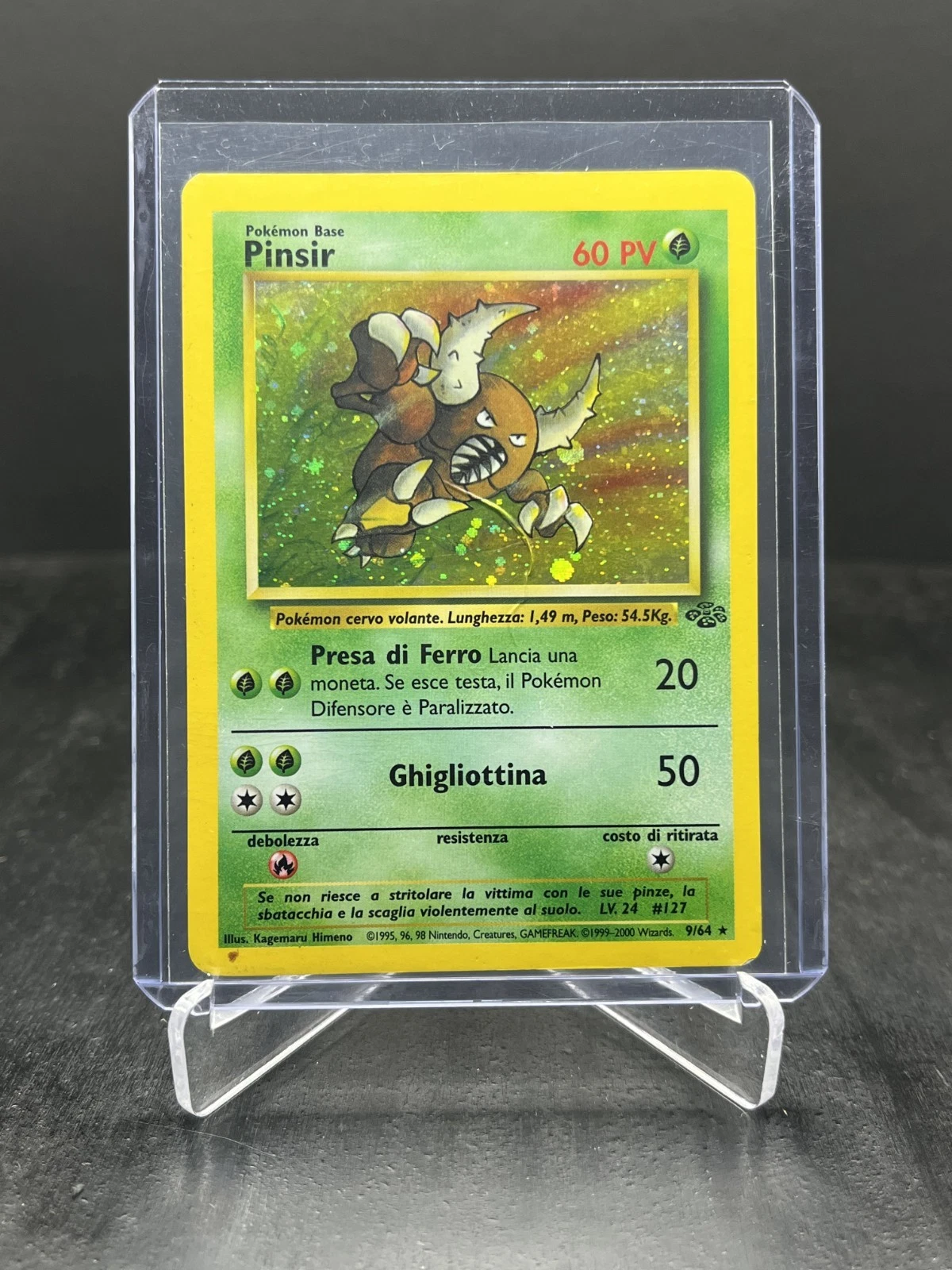 2000 Pokemon Jungle Unlimited Italian Pinsir Rare Holo #9/64