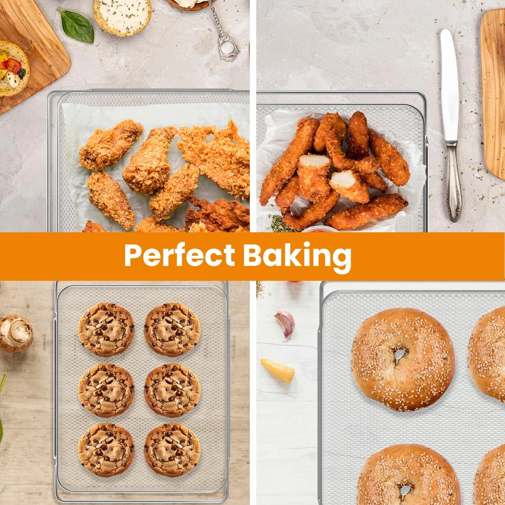 Breville Smart Oven Air Fryer Pro Basket Set, 3-Piece Stainless Steel
