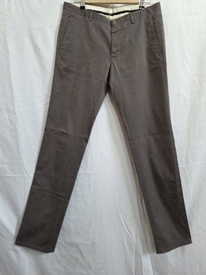 Mauro Grifoni Italy Men's Chino Trousers Brown Cotton Stretch Size 48 IT (US 32)