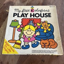 Vintage My First Colorforms Play House Create...