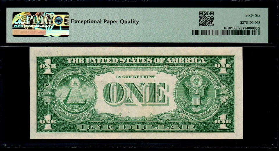 1935H $1 Silver Certificate Star Note *G Block PMG 66 EPQ Fr 1618* Gem UNC */G - Image 2 of 2