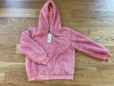 Vineyard Vines Girls' Teddy Fleece Full Zip Hoodie - L 16 Pink