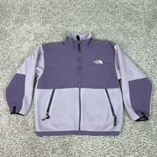 The North Face Jacket Girls Large Purple Fleece Colorblock Zip Outdoor Denali