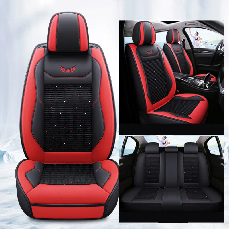 Funda de asiento de 5 asientos seda hielo + cuero para Mercedes Benz clase CLE C236 B200 C230 Foto 4 de 4