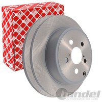 2X febi Bremsscheiben Ø280Mm Hinten Passend FÜR Toyota Avensis