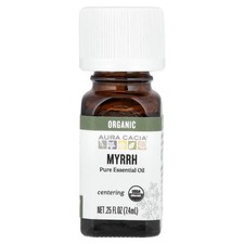Pure Essential Oil, Organic Myrrh, 0.25 fl oz 7.4 ml 