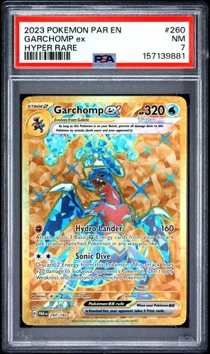 2023 POKEMON PAR EN-PARADOX RIFT HYPER RARE #260 GARCHOMP EX PSA 7