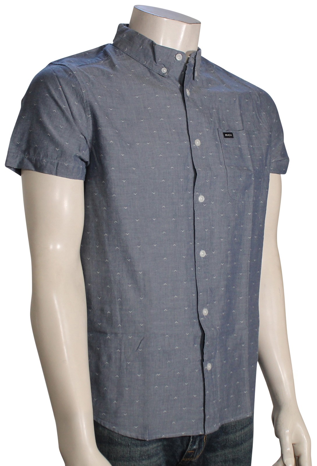 RVCA Thatll Do Dobby SS Button Down Shirt - Dobby Navy - New 11990₽