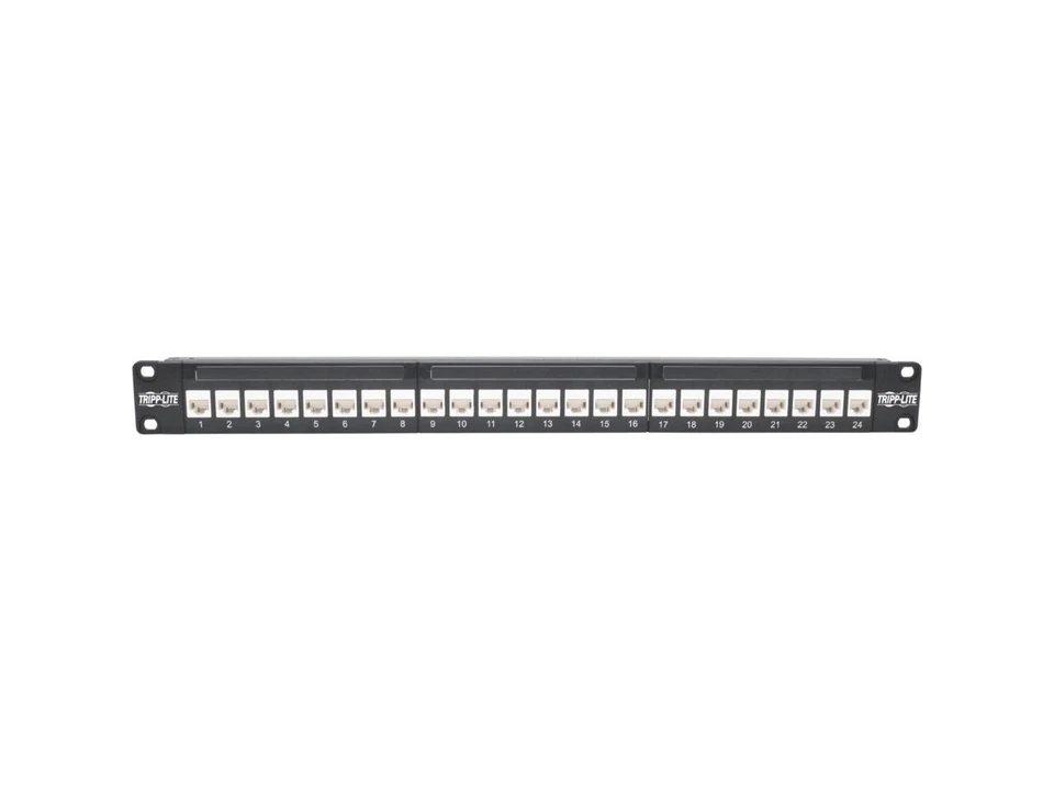 Tripp Lite N254-024-6A 24-Port Rackmount Cat6A Feedthrough Patch Panel Rj45 - Image 2 of 4