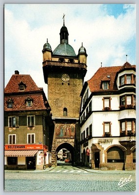 Postcard La Tour de L'Horloge Clock Tower Selestat France 6 x 4 in Estel