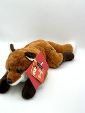 FAO Schwarz Brown Fox Plush with blank adoption certificate NWT Adopt A Pet RARE