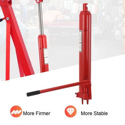 8 Ton Hydraulic Long Ram Jack Dual-Piston Clevis Base for Engine Crane