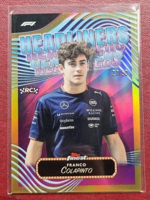 Franco Colapinto 2024 Formula 1 F1 Topps Finest Headliners GOLD   /50   #95698