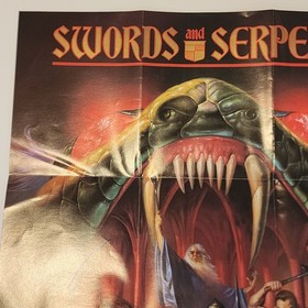 Swords and Serpents Poster ONLY Nintendo NES Foldable Insert