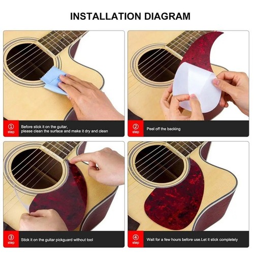 Acoustic Guitar Pickguard Pattern Decorated Self-Adhesive Pick Guard6580 - Bild 4 von 6