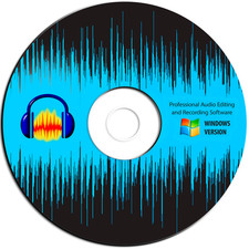 Audacity-Pro Audio-Music Studio Editing-Recording Software Program-Windows-CD
