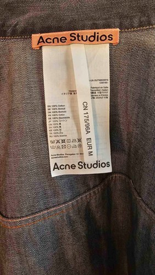 #ad Acne Studios Robert U Black Trafalgar Denim Jacket Size M $380.00