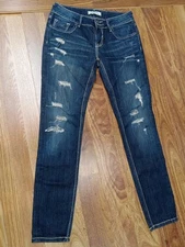 VIGOSS Jeans Size 7 (Estimated) 14.5" Waist Mid Rise Blue Denim Womens