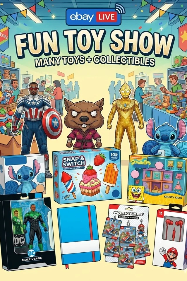 Fun Toy Show 🤩+ Collectibles w/Give Aways! 😵 Low Starts! 😎Hot Deals! 🔥