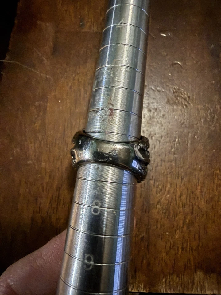 Anillo Gótico Garra de Dragón Obsidiana Talla 7 Acero Inoxidable Grueso Foto 3 de 4