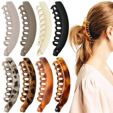 8 PCS Banana Claws Large Matte Banana Hair Clip Set Thick Thin Curly Hair Str...