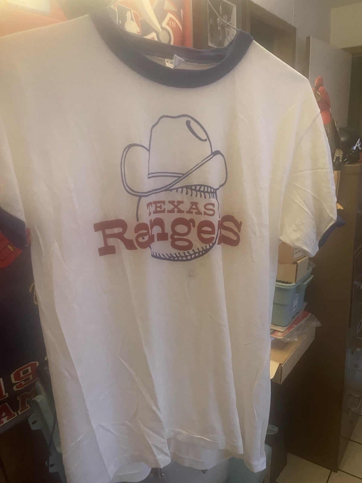Vintage 1980-Early Logo Texas Ranger T-Shirt-Original - Gem