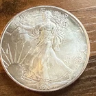 1990 WALKING LIBERTY AMERICAN EAGLE .999 FINE SILVER DOLLAR COIN 1oz