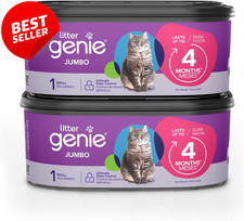 2 Pack Jumbo Cat Litter Refill Bags 56ft Fits 2 Cartridges Odor Control - US