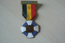 Médaille pèlerinage de Lourdes armée belge 1957