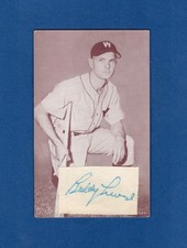 Autograph: BUDDY LEWIS 1916-2011, Senators | Original 1947 ESCO Exhibit Baseball