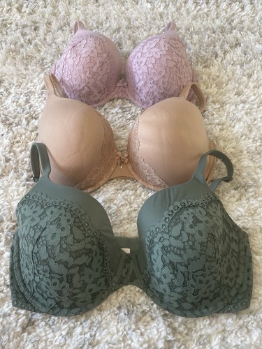 $165 Victoria’s Secret Lined Perfect Coverage Bra Lot Of 3 36DDD NICE❤️💕 - Picture 3 of 8