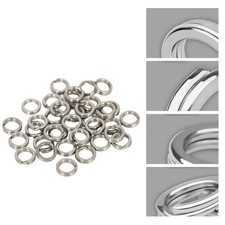 50pcs for multi Size Stainless Steel Split Rings 3.5mm to 7.5mm for Fishing