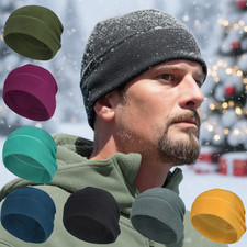 Windproof Skull Cap Helmet Liner Winter Thermal Cycling Beanie Hat For Men Women