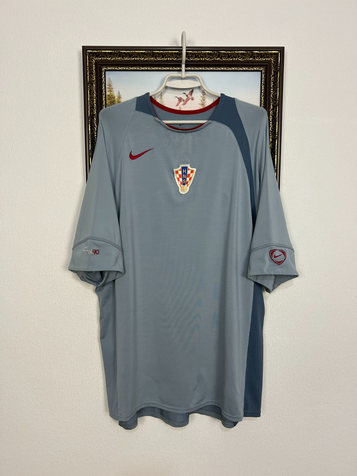 Vintage Nike Total90 Croatia Football Train Shirt Soccer National Jersey Mens L
