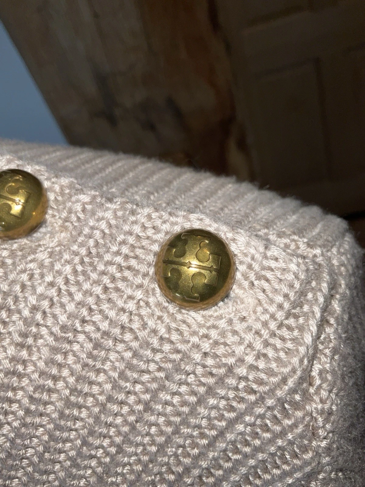 Abito tunica Tory Burch Brodie maglione maglia a costine taglia small petite